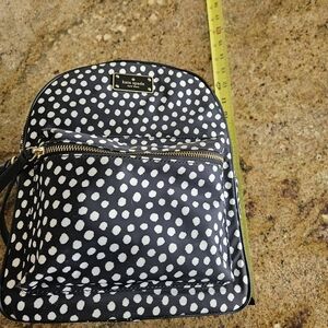 Kate Spade Black and White Polka Dot Backpack